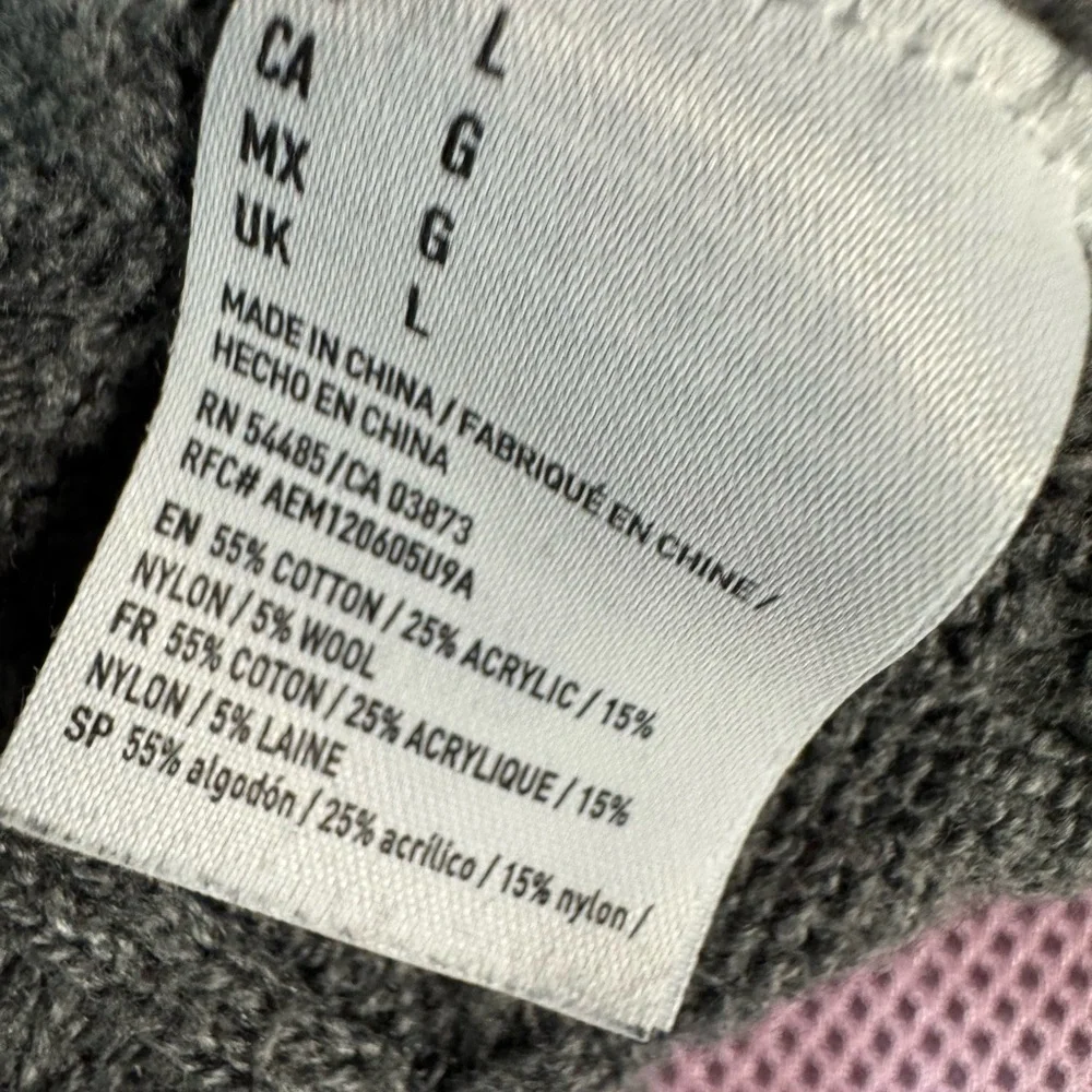 American Eagle Gray Cable Knit Sweater Size Large